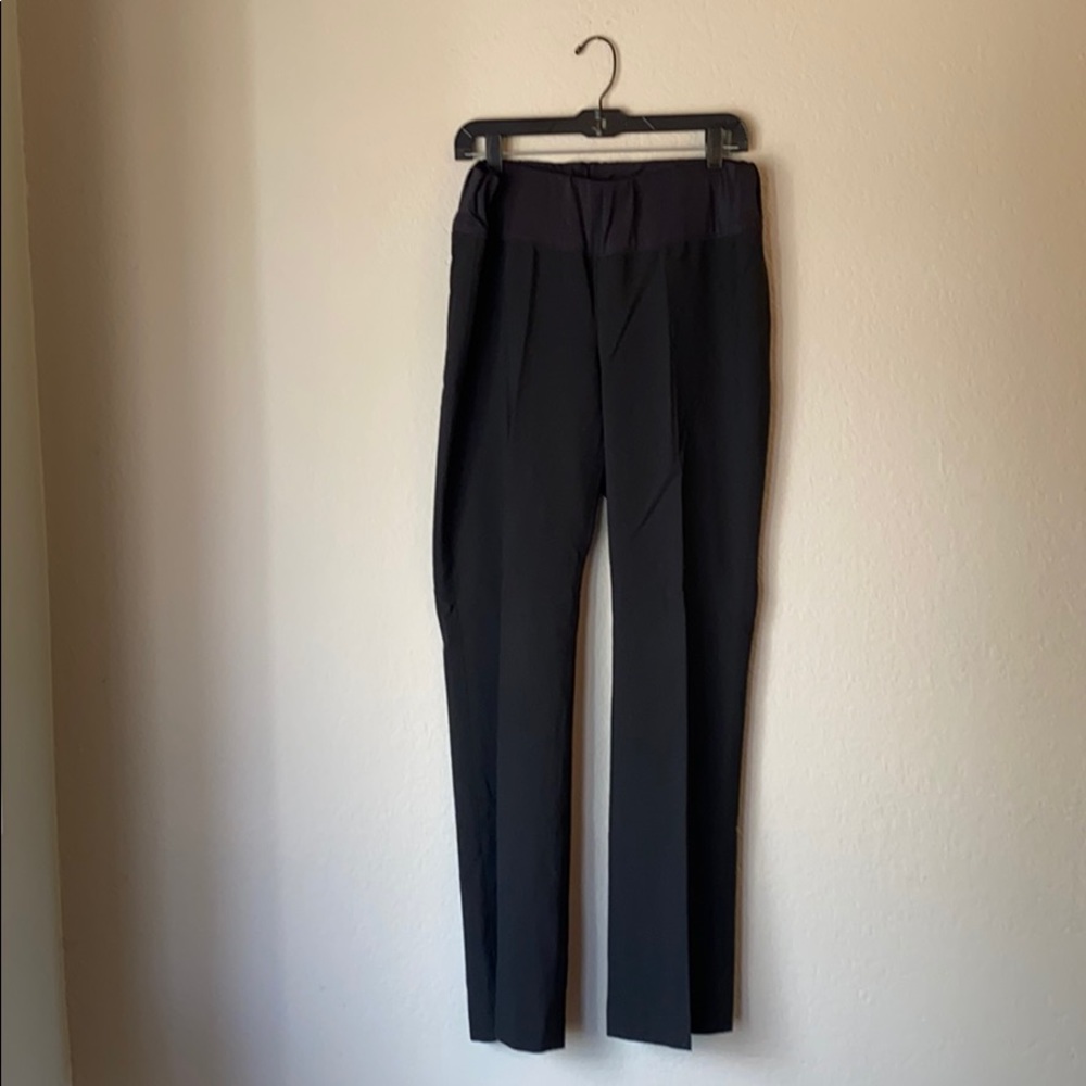 black maternity work pants